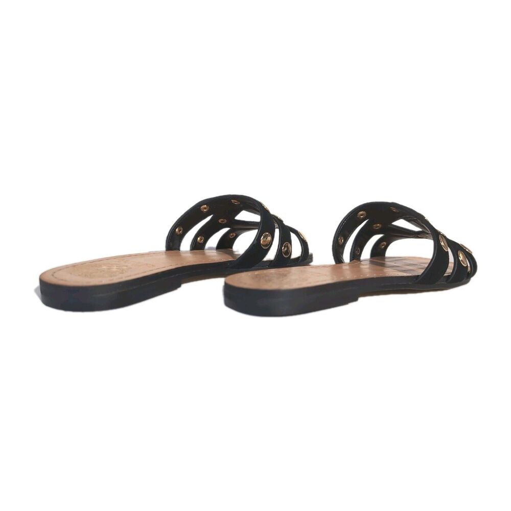 Vince Camuto Vazista Studded Slide Sandal In Black Suede Size 7.5 M Women's New - Picture 5 of 11
